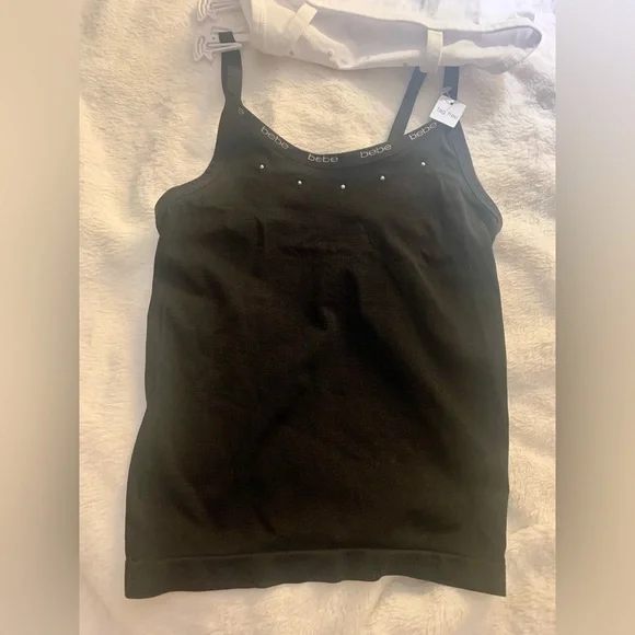 Bebe Girls 2 Pack Seamless Camis (L) - Picture 3 of 4